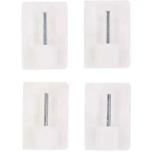 buttinette Gardinenhaken, weiß, Größe: 28 x 18 mm, Inhalt: 4 Stück