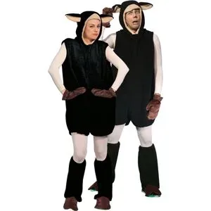 buttinette Schafkostüm unisex, schwarz