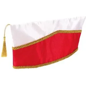Komitee-Schiffchen, rot/weiß/gold