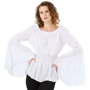 Off-Shoulder-Bluse für Damen, weiß