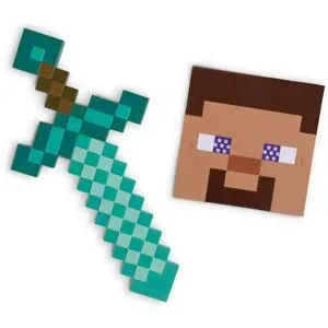 Minecraft Kinder-Set Diamantschwert & Maske ?Steve?