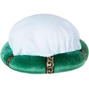 Kinder-Turban, grün/weiß