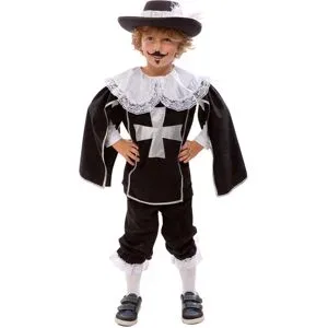 Musketier-Kostüm für Kinder, schwarz