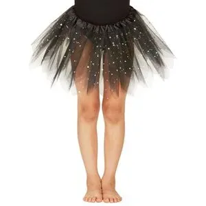 Kinder-Tutu, schwarz-glitter