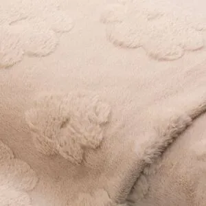 3D-Fellimitat ?Blumen?, beige