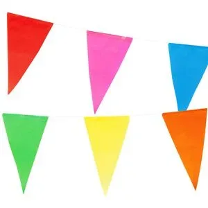 Papier-Wimpelkette, bunt, 10 Meter