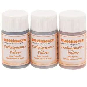 buttinette Farbpigment-Pulver, erdtöne, 3x 20 ml
