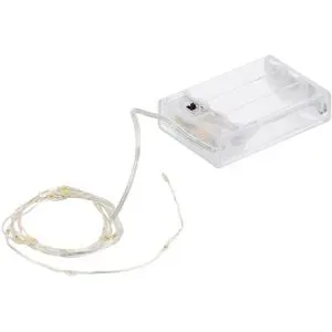 LED-Micro-Lichterkette mit Batteriekasten und Timer, 20 LEDs