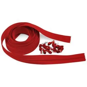 buttinette Endlosreißverschluss im Set, Spirale: 4,2 mm, 4 m, rot