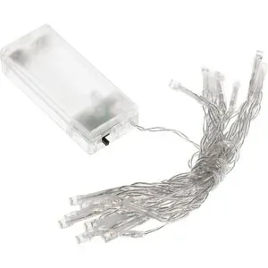 LED-Lichterkette mit Batteriekasten und Timer, 20 Birnchen
