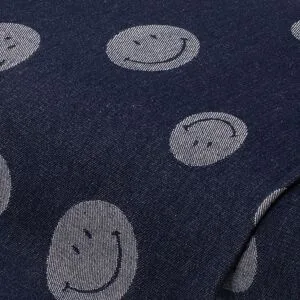 Jeansstoff/Denim ?Lachgesicht?, jeansblau