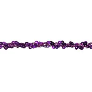 Metallic-Paillettenband, lila, Breite: 10 mm, Länge: 3 m