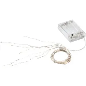 LED Micro-Bündellichterkette mit Batteriekasten und Timer, 96 LEDs