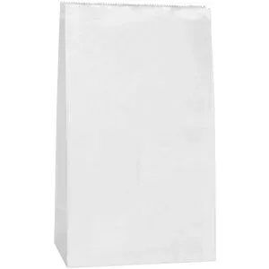 Papiertüten, weiß, 21 x 12 cm, 15 Stück