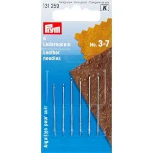 Prym Ledernadeln, Stärke: 0,70?0,90 mm, Länge: 36?43 mm, Inhalt: 6 Stück