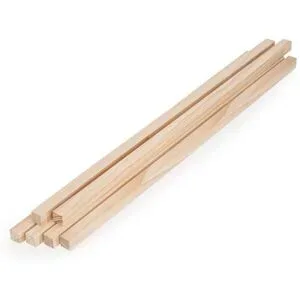Holz-Leisten, 50 x 1,5 x 1,5 cm, 6 Stück