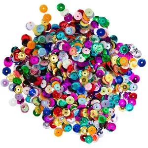 Pailletten, bunt, 6 mm Ø, 75 g