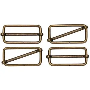buttinette Leiterschnallen, altmessing, für 40 mm breite Bänder, 4 Stück