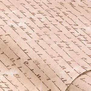 Baumwollstoff Nostalgie-Schrift 
