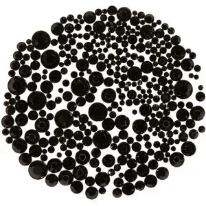 Strasssteine, schwarz, 2?7 mm Ø, 300 Stück