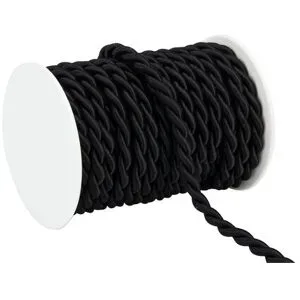 Kordel, schwarz, 8 mm, 10 m