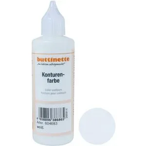 buttinette Konturenfarbe, weiß, 80 ml