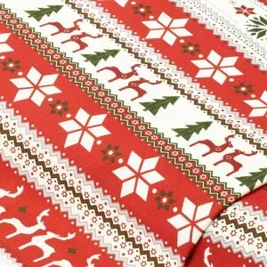 Baumwoll-Canvas Norweger-Muster 