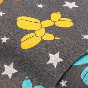 Dekostoff Hund-aus-Luftballon-Design 