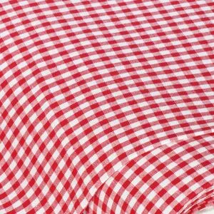 Buntgewebtes Vichykaro 5 x 5 mm, rot/weiß