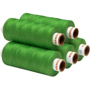 buttinette Universal-Nähgarn, Stärke: 100, 5er-Pack, apfelgrün