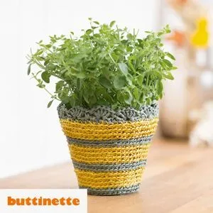 Häkelanleitung ? Übertopf aus Woll Butt Raffia
