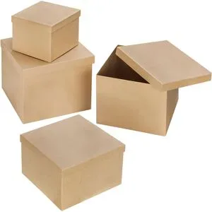 Quadratische XXL Pappschachteln, 4 Stück
