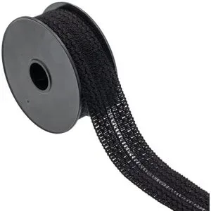 Wolltresse, schwarz, Länge: 5 m