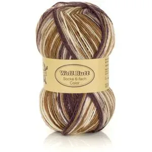 Woll Butt Socke 6-fach Color