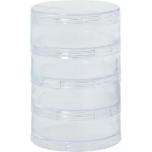 Prym Stapeldosen, Größe: 70 mm Ø, Höhe: 10 cm, Inhalt: 4 Stück