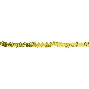 Elastik-Paillettenband, gold, Breite: 10 mm, Länge: 3 m