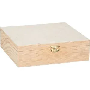 Servietten-Box aus Holz, 18,5 x 18,5 x 5,5 cm