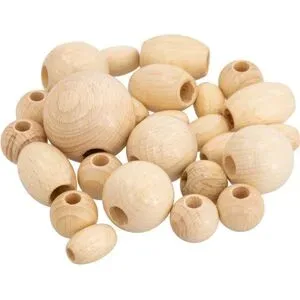Holzkugeln, 14?40 mm, 25 Stück