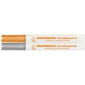 buttinette Porzellanmarker, gold/silber, 2 Stifte