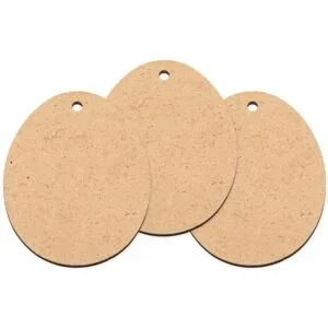 MDF-Eier, 5,5 x 7,5 cm, 6 Stück