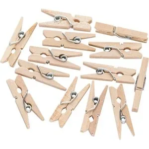 Klammern aus Holz, 2,5 cm, 100 Stück