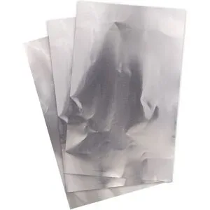 folia Prägefolie, silber, 18,5 x 29 cm, 3 Blatt