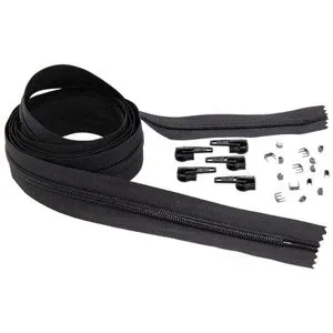 buttinette Endlosreißverschluss im Set, Spirale: 6,5 mm, 2 m, schwarz