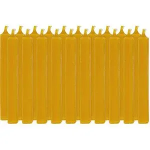 Kerzen mit 10 % Bienenwachs, honiggelb, 10 x 1,3 cm, 20 Stück
