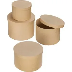 Runde XXL Pappschachteln, 21?30 cm Ø, 4 Stück