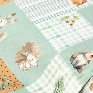 Baumwoll-Köper Waldtiere Patchwork 