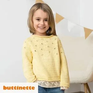 Strickanleitung ? Mädchenpullover aus Woll Butt Primo Adeva