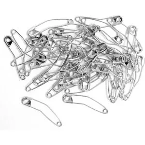 buttinette Sicherheitsnadeln, gebogen, Länge: 38 mm, Inhalt: 100 Stück