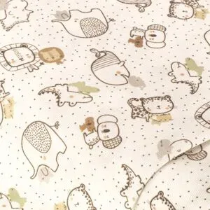 Baumwollstoff Tiere Mama & Kind 