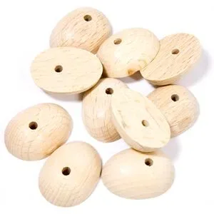 Puppenfüße aus Holz, 32 x 24 mm, 10 Stück